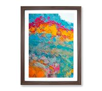 Memory Of The Light Abstract Framed Wall Art Print A2 Walnut