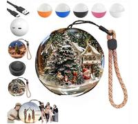 memory orb，memory sphere，personalized uploadable videos & photos 3d video crystal ball，Light-Up Memory Sphere with Electronic Screen,Custom Gift for Anniversary,Birthday,Wedding,Pet Memorial-Orange