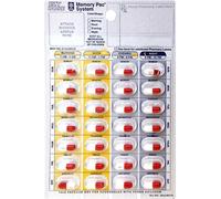 Memory Pac 6 Count Blister Pack Refill Cards (Weekly-Extra Large, 28 Compartments)