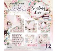 Memory Place 12x12 Paper - 12 Double Sided Cardstock Sheets for Scrapbooking, Cardmaking, and Crafts - 80lb, Sending Love