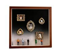 Memory Presentation Display Case, Immersive Miniature Museum, Display Box Set for Pet Photos and Figures, for Apartments, Bedroom, Bedside Tables, Living Room, Birthdays, Parties, Mother's Day