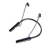 Memory Silicone Neckband Headphones for cvc 8.0 Noise Cancel(Cool Black)