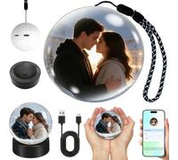 Memory Sphere, 2.76" Memory Orb Crystal Ball Video Player Supports WiFi, 3D LED Photo & Video Sphere Lamp with Sound, Personalised Gifts for Women Girlfriend Valentine's Day Birthday Anniversary