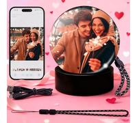 Memory Sphere, Memory Orb, 3D Crystal Ball Video Player Supports WiFi, Uploadable Videos & Photos, Personalized Gift for Couples Anniversary Birthday Valentine's Day Wedding