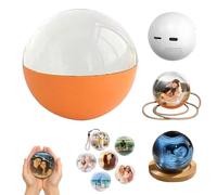 Memory Sphere, Memory Orb, Crystal Ball Video Player, Personalized 3d Ultrasound Ball, Ultrasound Crystal Ball Digital Photo Album For Family Moments, Couples, Pets (Orange)