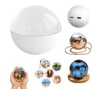 Memory Sphere, Memory Orb, Crystal Ball Video Player, Personalized 3d Ultrasound Ball, Ultrasound Crystal Ball Digital Photo Album For Family Moments, Couples, Pets (White)