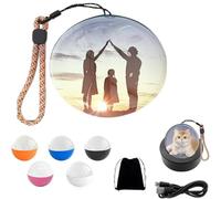 Memory Sphere Ornament, Memory Orb Custom Video Sphere, 2.7inch Memory Lamps Ball Personalized Uploadable Videos & Photos, USB Rechargeable Crystal Ball Video Player for Gifts(White)