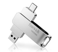 Memory Stick 128 GB USB 3.0, USB C Flash Drive 128gb 2 in 1 Otg Type C/USB 3.0 Pen Drive 128 GB for Samsung, Huawei, Oneplus, Macbook, Pc, Android Smartphone, Tablets.(Silver)