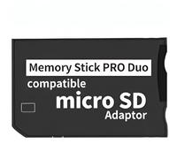 Memory Stick Adapter for PSP 1000 2000 3000 Micro SD to TF Convertor | Memory Stick PRO Duo MagicGate Card for Handycam Camera Sony Playstation Portable TF to MS Tools Black