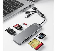 Memory Stick pro Duo Adapter 5-in-1 Multi Memory Card Reader Supports SD/TF/CF/MS/XD Picture Card for PC/USB-C/iphone, Lightning+USB A+USB C Memory Stick pro Duo Reader for iPhone