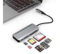 Memory Stick Pro Duo Adapter USB C Card Reader, 7 in 2 Multi Card Reader for SD SDXC SDHC/TF/CF CFI/XD/MS MMC with USB C/USB3.0 Connector, 5Gbps XD Card Reader Compatible with Windows/Mac/Linux