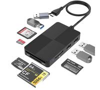 Memory Stick Pro Duo Adapter, USB C + USB 3.0 Multi Card Reader for MS/SD/TF/XD/CF/, 8 in 1 Memory Card Reader (USB A + USB C)