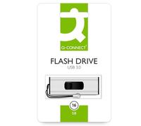 Q-Connect USB 3.0 Slider 16GB Flash Drive Silver/Black KF16369