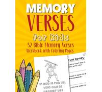 Memory Verses for Kids: 52 Bible Memory Verses Every Kid Should Know, Children's Workbook for Memorizing Scripture with Coloring Book Pages