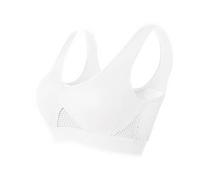 Memoryee Padded Sports Bras Women Medium Impact Plus Size for Large Breasts Push Up Seamless Breathable for Yoga Running Crop Top White 5XL