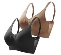 Memoryee Sports Bras Women High Impact Plus Size for Large Breasts Ladies Padded Wireless Seamless Push Up Multipack Crop Top Bralette with Adjustable Straps for Yoga Running Dance