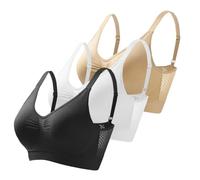 Memoryee Sports Bras Women High Impact Plus Size for Large Breasts Ladies Padded Wireless Seamless Push Up Multipack Crop Top Bralette with Adjustable Straps for Yoga Running Dance