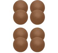 Memoryee Ultra Thin Women's Nipple Covers Invisible Pasties Reusable Adhesive Silicone Cover (Dark Coffee-4 Pairs Round, One size)