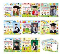 Memorywuu 40 Pcs Kindergarten Graduation Picture Frames My First Graduation Paper Photo Frame 2025 Pre-k Preschool Gifts for Kids Children Congrats Grad(Bright Color)