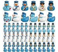Memorywuu 72 Pcs Mini Resin Sailor Cruise Ducks, Tiny Blue Cruise Ducks for Hiding, Miniature Sailor Duck Figurines, Duck for Ship, Nautical Birthday Party Favors Gift Decoration