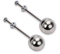 Memotoo Long Handle Tea Ball Stainless Steel, 2Pcs Premium Tea Infuser Filter for Loose Leaf Tea, Reusable Fine Mesh Tea Interval Diffuser Strainer for Cup and Teapot