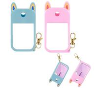 MEMOVAN Protective Silicone Case Compatible with Touchland Hand Sanitizer Spray Case Holder with Keychain Compatible with TouchLand Mist Hand Sanitizer Spray Accessory Travel Cover Sleeve-2PCS