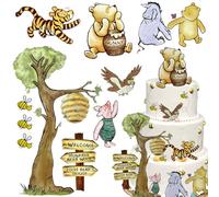 MEMOVAN Winnie Bear Cake Topper Winnie Baby Shower Cake Decorations Pooh Bear Toppers Classic Pooh Cupcake Toppers for Oh Baby Bee Theme Shower Birthday Party