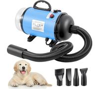Memows Stepless Speed Pet Dryer for Cats & Dogs, 2800W Blaster with 4 Nozzles