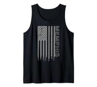 Memphis American Flag Patriotic USA State Memphis Tank Top