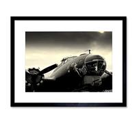 Memphis Belle Vintage Aeroplane Black Frame Framed Art Print Picture B12X8813