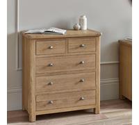 Memphis Chest of Drawers - 3+2 Drawer - Oak Effect