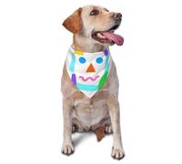 Memphis Face Pet Bandana-Triangle Scarf for Cats Dogs Adjustable | Soft Breathable Comfy. Stylish Accessory. Easy On Off. Machine Wash.