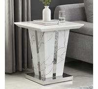 memphis gloss lamp table in vida marble effect with glass top