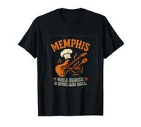 Memphis Grill Smoke Rock and Roll City Pride Graphic T-Shirt