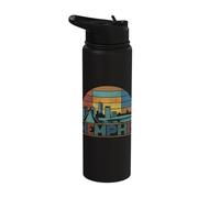 Memphis Skyline Retro Sunset Vibes Stainless Steel Insulated Water Bottle