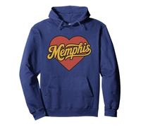 Memphis Throwback Vintage Heart Nostalgic City Pullover Hoodie