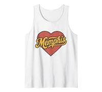 Memphis Throwback Vintage Heart Nostalgic City Tank Top