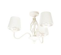Memphis Traditional Cream 3 Way Ceiling Light ValueLights Cream One Size