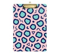Memphis Transparent Teacher Pad, Leopard Pattern Pastel Pattern 9 x 12 cm
