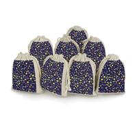 Memphis Triangles Squares Rectangles Reusable Drawstring Bags 8 Pcs Jewellery Favour Pouch Christmas Halloween Candy