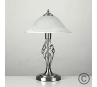 Memphis Twist Silver Table Lamp ValueLights Silver One Size