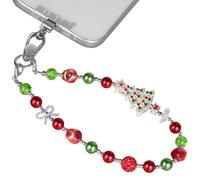 memumi Christmas Phone Lanyard Strap, Festive Pendant, Pearl Crystal Beaded Wrist Strap, Drop-proof and Anti-theft, Detachable, Phone Chain Wrist Lanyard for iPhone Accessories, Bag, Wallet, Keychain