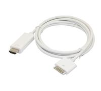 Memwah® NEW 1.8M 6ft HDMI HDTV AV Cable Compatible for iPad 2 3 / iPod Touch 4 / iPhone 4S with Standard 30 pin fat Connector/Dock to TVs Projectors Monitors