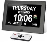 Memwake Dementia clocks with time，Dementia clock for elderly(No adapter