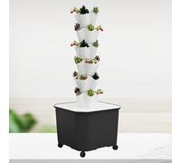 Memykoy 30/40/50/60 Holes Hydroponics Tower Set Hydroponic Growing System,Garden Hydroponic Growing System Vertical Tower,Garden Aeroponics Growing Kit for Herbs, Fruits and Vegetables White-12LAYERS