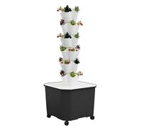 Memykoy Aeroponic Garden Tower for Herbs, Fruits and Vegetables,Hydroponics Growing System Kit,Vertical Hydroponic Tower Garden,Indoor Hydroponic Growing System Grey-10LAYERS