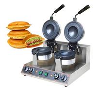 Memykoy Commercial Electric Burger Waffle Make, UFO Burger Maker, Nonstick Burger Waffle Maker for Hamburger, Dorayaki, Panini, Temp 50-300℃, Household or Commercial Double