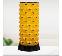 Memykoy Hydroponics Tower, Aeroponic Garden Tower, Vertical Hydroponic Tower Garden, Indoor Plant Water Cycle Garden Growing Sys-tem, for Vegetables Herbs Strawberries Yellow-80holes