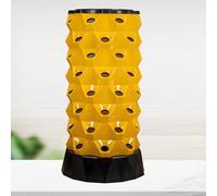 Memykoy Hydroponics Tower, Aeroponic Garden Tower, Vertical Hydroponic Tower Garden, Indoor Plant Water Cycle Garden Growing Sys-tem, for Vegetables Herbs Strawberries Yellow-64holes