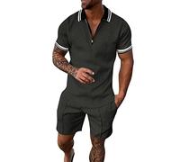 Men 2 Piece Linen Set Compression Shirt Pants Top Long Sleeve Sports Tight Base Layer Quick Dry Moisture-Wicking Track Suit Lounge Set Sales Clearance Bronze